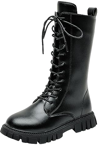 2026 - Botas de invierno para mujer, zapatos de suela gruesa, grandes, suaves, para niñas pequeñas, Black, 33 EU