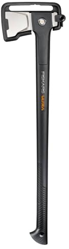 Fiskars Ultra Hacha U32, Robusta Hacha para Partir Troncos Grandes, Revestimiento ToughCoat, Equilibrio optimizado, Hoja de Acero al Carbono/Mango FiberComp, 81,5 cm, Negro, 1086011