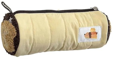Estuche para bolígrafos de dibujos animados, estuche de nailon de 19 cm, de almacenamiento creativa en forma de rollo de mantequilla, de cosméticos ligera para niñas y niños, soporte
