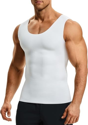 Nebility Débardeur de Compression Homme Maillot de Corps Gaine Ventre Plat T Shirt Minceur Body Gainant sous-vêtements sans Couture