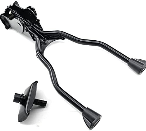 KUNANG Zweibeinständer, Fahrradständer Doppelständer, Fahrradständer passend für Fahrräder von 26-28, höhenverstellbar, Eisen, Schwarz