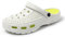 INMINPIN Zuecos Mujer Hombre Sandalias de Playa Respirable Ligeros Zapatos de Jardin Verano Antideslizante Zapatillas de Piscina con Soporte del Arco,Blanco Verde,36/37 EU