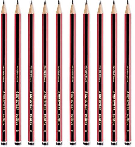 STAEDTLER Tradition Pencil - Drawing Sketching Art - Pack of 10 Pencils - Grade B