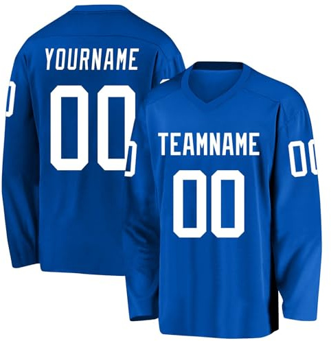 HGWOPGASD Maglia da Hockey su Ghiaccio Personalizzata Maglia da Hockey a Manica Lunga Stampata Personalizzabile Abbigliamento per Appassionati di Hockey su Ghiaccio Uomini Donne Giovani A09