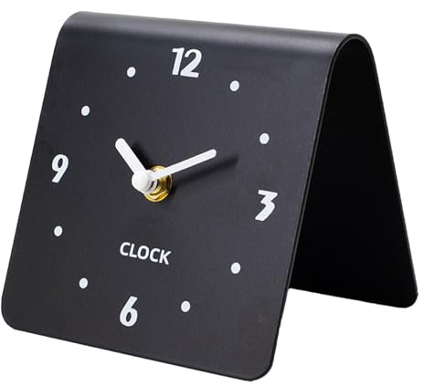 Reloj de escritorio silencioso, compacto y independiente, reloj de mesa vintage, elegante mini reloj de estantería, reloj de decoración para el hogar, funciona con pilas, para dormitorio, salón