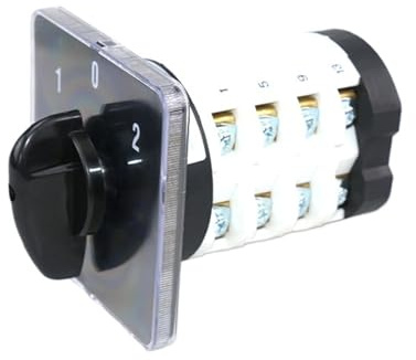 1 pieza SZL9-50/4 50A 4 polos 16 tornillos de terminal Selector Universal Cambio Leva Interruptor Giratorio Principal 1-0-2 Tres Posiciones