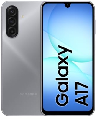 Samsung Galaxy A17, 3 anni di Garanzia del produttore, Android 15, Display Super AMOLED 6.7, 4GB RAM, 128GB, Batteria 5.000 mAh, Resistenza IP54, Memoria espandibile, Gray [Versione Italiana]