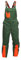Schnittschutzhose Klasse 1, Forsthose WOODSafe®, kwf-geprüft, Latzhose grün/orange, Herren - Waldarbeiterhose mit Schnittschutz Form A, leichtes Gewicht, Größe 50
