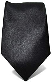 Sweet Leaf Corbata de hombre Negro Delgada - 100% Seda - Estrecha, Elegante y Moderna - (ideal para un regalo, una boda, con un traje, en la oficina...)