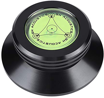 Skivspelare skivinspelningsvikt, ASHATA aluminium vassnivå Record Record Stabilizer, Record Weight Clamp Disc Record Stabilizer för LP Record Player Black