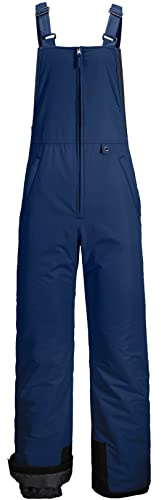 GEMYSE Pantalones de Esquí de Invierno para Hombre con Tirantes Ajustables Mono a Prueba de Viento Impermeable(Azul Marino,L)