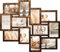 Wackadoo Bilderrahmen Collage 10x15 für 12 Bilder Kupfer schwarz, bilderrahmen für mehrere bilder, collage bilderrahmen, bilderrahmen collage weiß, fotocollage, picture frame