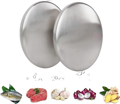 Kiuiom Savon INOX désodorisant Maison Savon Anti Odeur ustensiles de Cuisine 2PCS Savon Gadget Cuisine pour éliminer Les oignons Poissons ail Fortes odeurs des Mains