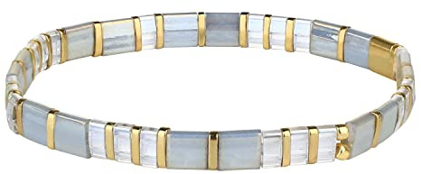 KELITCH Femmes Bracelet Charme en Perles Tila Bracelets Extensible Bracelets Tour D'amitié Bonbons Couleurs
