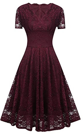 LSAltd Damen Rockabilly Kleider Damen Kleider Günstig In XXL Linen Dress Women Trachtenkleid Seidenkleider Silvester Kleid Damen Sexy Flieder Schlaghose