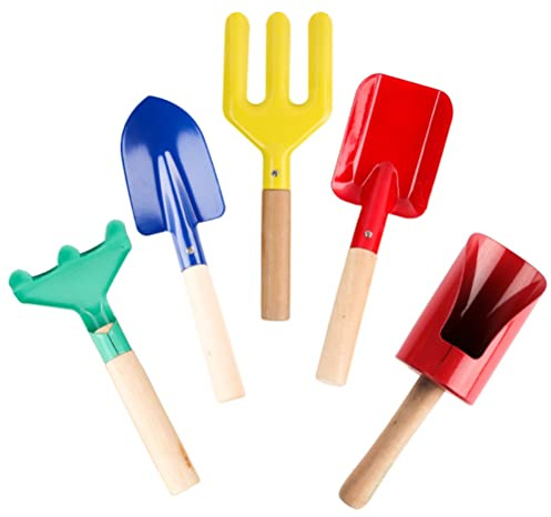 Kinder-Gartenwerkzeuge, 5-teilig, Mini-Gartenwerkzeug-Set, Outdoor-Pflanzen, DIY-Werkzeuge, Gartenpflanzwerkzeug-Set Kinder (gelb)
