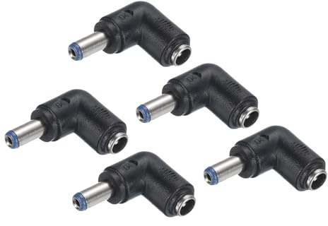 QUARKZMAN DC-nätadapter, 10 stycken 90 graders vinkel 5,5 mm x 2,1 mm uttag till 5,5 mm x 2,5 mm kontakt kopplingsomvandlare