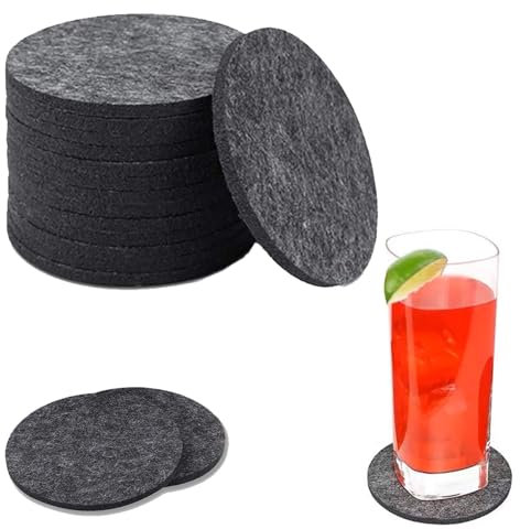 30 StüCk Filzuntersetzer Rund, Filz Untersetzer FüR GläSer, Untersetzer gläser, Glasuntersetzer, Tischuntersetzer，Filzuntersetzer Rund FüR Tassen Tisch Bar GläSer Becher