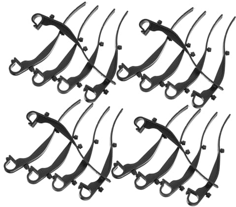 Sewroro 50pcs Black Plastic Gutter Mesh Clips for Guard Fixings Easy Installation Anti-Clogging Roof Screen Hooks for Secure Gutter Guard Mounting and Maintenance