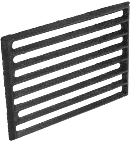 CLISPEED Parrilla de Hierro Fundido para Barbacoa Exterior de Leña Resistente y Gruesa Rejilla Rectangular para y Estufa Soporte Duradero para Cocinar Carne Verduras y Pescado