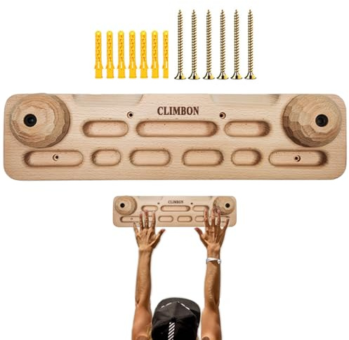 Tabla de dedos de escalada – Panel de agarre de roca de 60 cm, marco de dominadas montado en la puerta, barra de fuerza para interiores y exteriores, unidad de sujeción de entrenamiento, herramienta