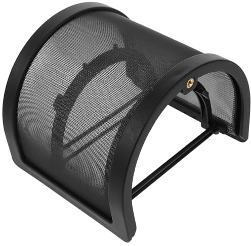 Abaodam Filtro Anti-pop per Microfono Forma di U Schermo Protettivo Rete in Metallo Filtro Anti-pop per Microfono Condensatore Copertura per Registrazione Vocale e Streaming Live