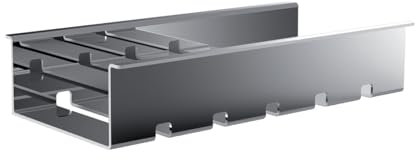 Emco Liaison Ablagekorb, Duschkorb chrom, für Reling, Einhängekorb ohne bohren, Badaccessoires, Tiefe 39 mm – 184500100