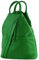 modamoda de - T180 - Damen Rucksack Tasche aus ital. Leder, Farbe:Blattgrün