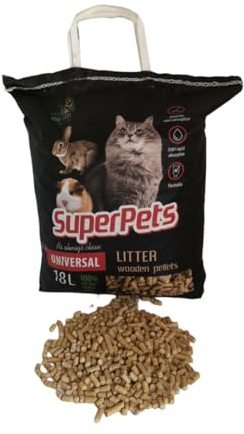 CABEX CO. S.r.l. – Lettiera “SuperPets Universale” Biologica in Pellet Ecologico per Animali Domestici e Uccelli Confezione [N° 4-72L. 24Kg.]