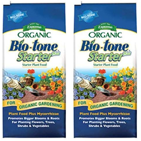 Espoma Organic Bio-Tone Starter Plus 4-3-3 Natural & Organic Food with Both Endo & Ecto Mycorrhizae; 8 lb. Bag; The Ultimate Starter Plant Food (Pack of 2)