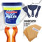 Wall Repair Kit With 1.4kg Ready Mixed Filler for Walls Holes & Gaps | 12 Assorted Sand Paper, Gloves & Plastic Filling Tools | Plaster & Wood Filler