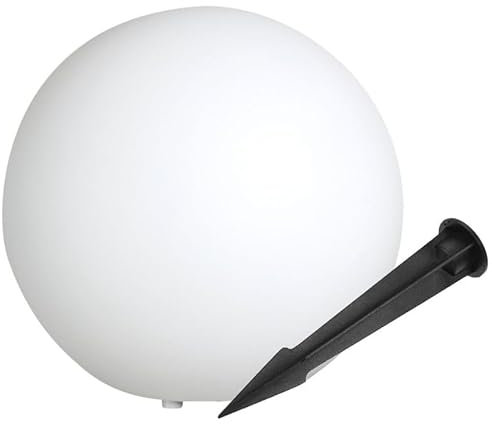UNIVERSO LAMPADA A SFERA BIANCA DA GIARDINO 30CM CON ATTACCO E27 MAX 25W DA INTERNO ED ESTERNO IP65
