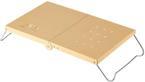 JUCHRZEY Mini-Campingtisch aus Karbonstahl, zusammenklappbarer Teetisch, kompakter, Leichter mobiler Tisch for Outdoor-Camping, Picknick, Wandern, Rucksackreisen