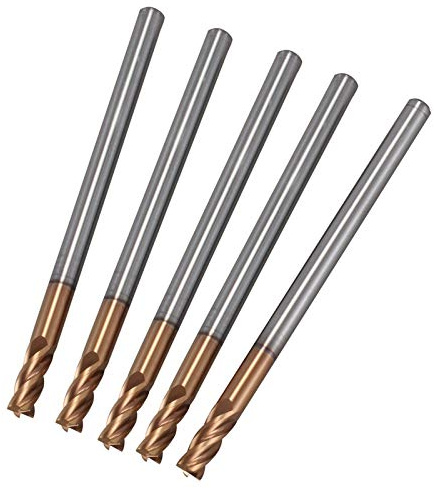 Bahwphry Fresa un Candela nel Metallo Duro Integrale 3Mm Fresa un Candela D3X8XD4X50L un 4 Scanalature Fresa un Profilo Frontale