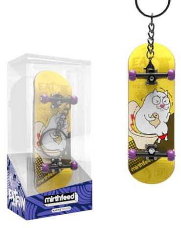 BIGH Fingerboard Porte-clés - Skateboard pour doigt en Bois Naturel d'érable - Fingerboard Professionnel - Finger Skate - Patin à Main