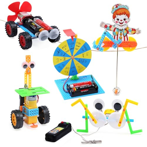 Afufu STEM Esperimenti Scientifici per Bambini 6-14 Anni, 5 Sets Educativi Esperimenti Scienza, Giocattoli da Costruzione Assemblare Giochi, Gioco Costruire Scientifico Regalo per Ragazzi Ragazze