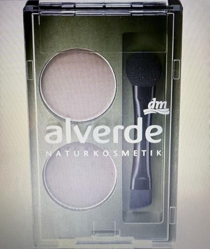 alverde NATURKOSMETIK - Polvere per sopracciglia Duo 02 Medium, 1,6 g