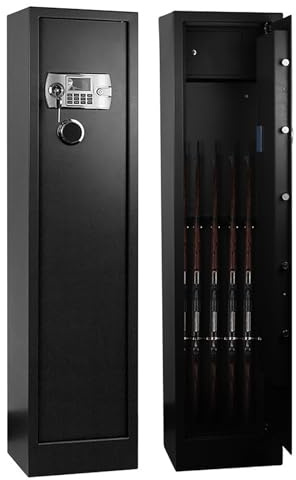 Coffre-fort pour fusils et pistolets – Grand casier à fusil de chasse avec rangement de munitions
