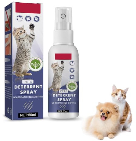 Cutiolly Repellente per Gatti,Spray AntiGraffio,Spray Disabituante Gatti,Spray AntiGraffio per Gatti,Spray Anti Graffio Gatto,Spray AntiGraffio per Animali Domestici,Cats Anti-Gatti Spray,50ml
