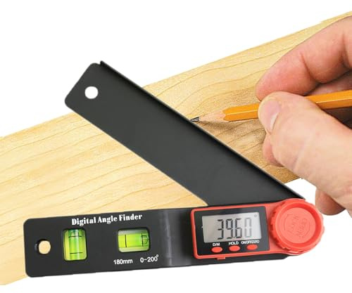 Digital vinkelmätare | 0–200 graders elektronisk vinkelmätare med LED-display | Elektroniskt tydligt och digitalt sökarmätverktyg