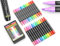 24-teiliges acrylstifte für steine wasserfest, spezielle Farbserie für Steinmalerei, Kieselsteine, Kunststoff, Leinwand, Glasbecher. Blickdicht, auf Wasserbasis, schnell trocknend acryl marker NEON