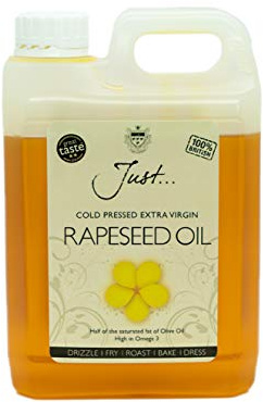 Just Rapeseed Oil - British Cold Pressed Extra Virgin Rapeseed Culinary Oil (1.75 Litre)