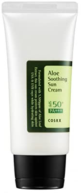 COSRX Aloe Soothing Sun Cream SPF 50+++, Daily Hydrating Sunscreen for Dry Sensitive Skin, UVA&UVB Protection, No White Marks, Sun Moisturiser, Korean Sunscreen, Korean Skincare