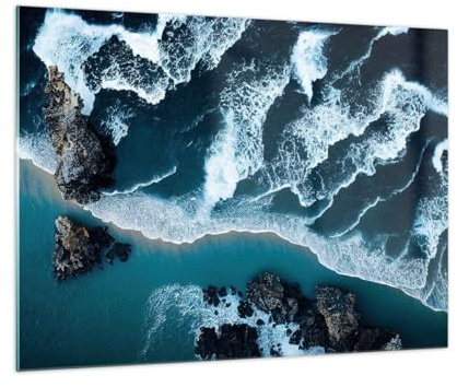 Cuadro sobre Vidrio 70x50cm Moderno Horizontal Paisajes Marino - 6004