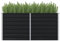 KOIECETA Hochbeet Pflanzkübel Blumenkasten Garten Pflanzkasten Terrassen Gemüsebeet Gartenbeet Frühbeet Pflanzbeet Verzinkter Stahl Anthrazit 160 x 80 x 77 cm