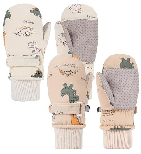 Yoofoss Skihandschuhe Kinder Snowboard Handschuhe warme wasserdichte Schneehandschuhe Winddichte Winter Fäustlinge für 4-8 Jahre Mädchen Jungen Skifahren Reiten Laufen Sport Radfahren