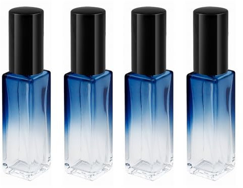 Gebrazy Parfümzerstäuber Set - 4 Stück Nachfüllbar, 10ml Portable Sprühflasche Leer für Reise Männer, Perfume Sprayer