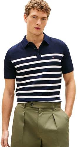 Tommy Hilfiger Men’s Short Sleeve Essential Cotton Knitted Dick Polo Shirt