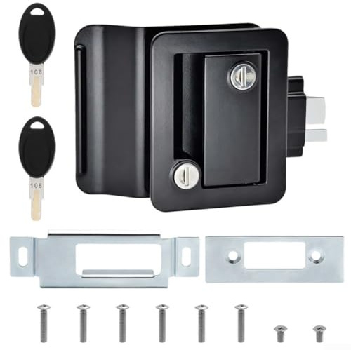 Maniglia per serratura per porta d'ingresso per camper, resistente e per una maggiore sicurezza di viaggio (nero)