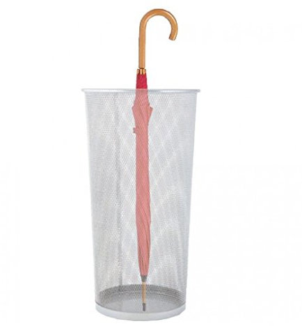 Alevar Portaombrelli da ufficio in metallo (Silver) 29.5 x 52.5 cm